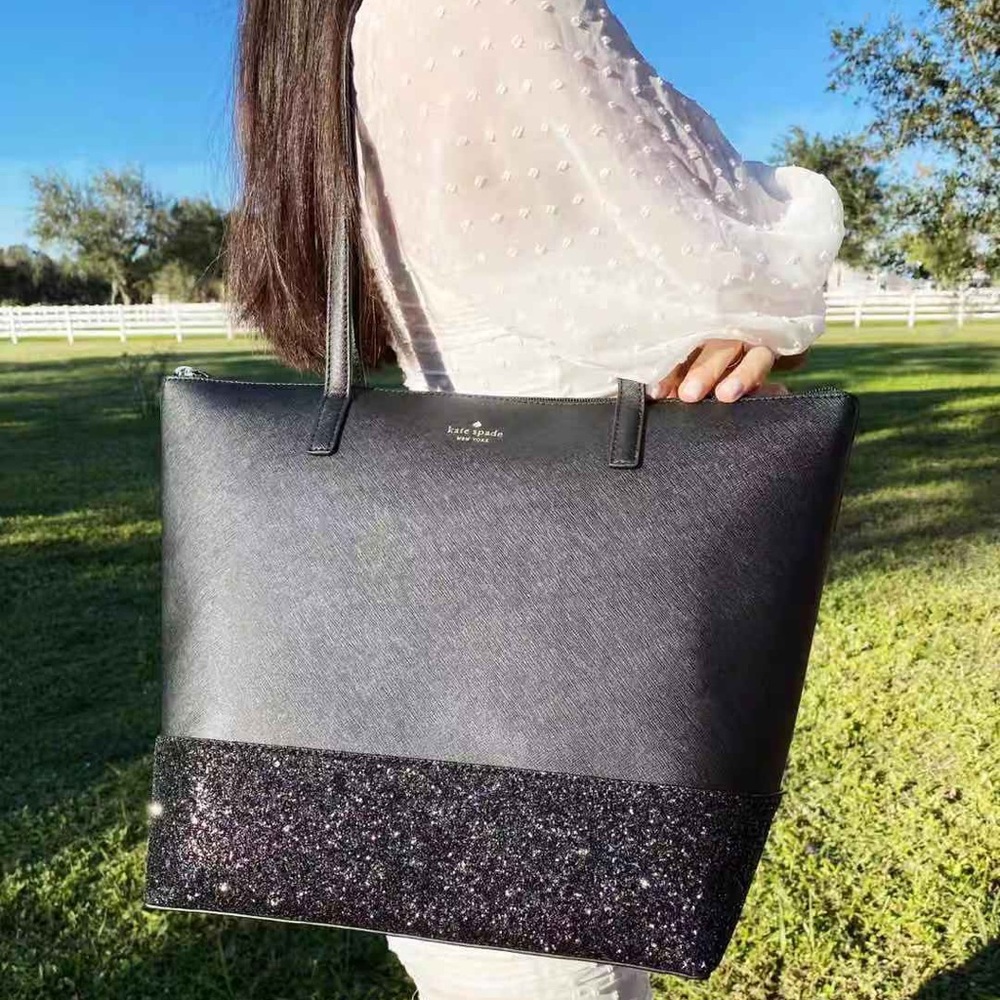 BUNDLE💕Kate Spade Tote & Wallet SET Glitter - Picture 4 of 12